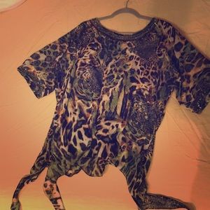 Fun beaded sheer top